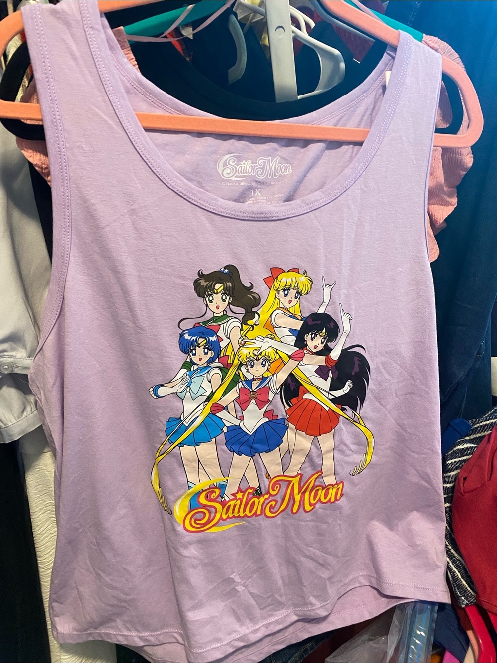 Sailor Moon Graphic Crop Tank Top